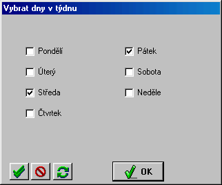 Vybran dn v tdnu