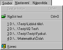 Menu Soubor