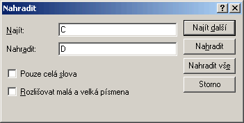 Změnit text v tabulce